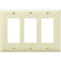 TradeMaster® 3-Rocker Ivory Switch Wall Plate