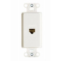 White Cat 5E Ethernet Pre-Configuration Wall Jack