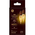 LED Vintage Style Warm Candlelight Replacement Bulbs, 40 Watt, 2-Bulbs