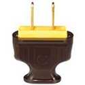 125-Volt Non-Grounded Brown Electrical Plug