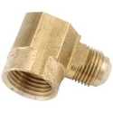 1/2 in. Flare x 1/2 in. FPT Brass Elbow Fitting, 90° - Threaded, 1-Pack