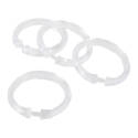 12-Pack Clear Shower Curtain Rings