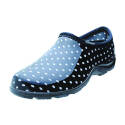 Women's Size 7 Black & White Polka Dot Rain & Garden Shoes