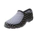 Comfort Rain Shoe Pair, 8 In, Plastic, Black/White