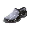 Comfort Rain Shoe Pair, 9 In, Plastic, Black/White