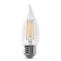 Feit Electric Bpefc40/927ca/Fil/2 LED Bulb, 120 V, 3.3 W, E26 Medium, Flame Tip Lamp, Soft White Light