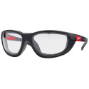 High Performance Clear Glass With Gasket Safety Glasses