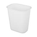 3-Gallon White Rectangular Wastebasket