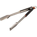 Stainless Steel Tongs With Teak Wood Handle - 16.54 in. L