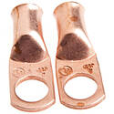 Premium Copper Lug #4 Cable, 3/8 in Stud, #4 Wire, 2-Pack
