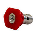 0-Degrees x 4.0 mm Red Quick Connect Blasting Nozzle
