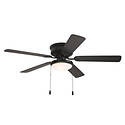 Matte Black Hugger Ceiling Fan - 52 in