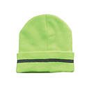 Beanie - Lime With Reflective Stripe