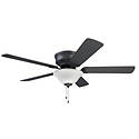Black Hugger Ceiling Fan - 52 in.