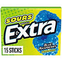 EXTRA® Sour Blue Raspberry Sugar Free Gum, 15-Piece