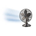 Bronze Oscillating Classic Metal Table Fan with Tilt-Back - 3-Speed, 12 in.