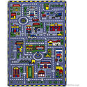 3 X 5-Foot Grey Educational Street Map Design Rug