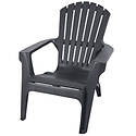 Flat Gray Polypropylene Adirondack Chair
