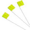 21-Inch Glo Lime Stake Flag, 100-Pack