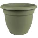16-Inch Diameter Living Green Plastic Self-Watering Planter