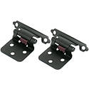 Cabinet Hinge — 2-3/4 in. L x 1-5/8 in. W, Matte Black, 2-Pack