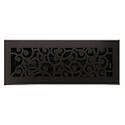 Wonderland Series Decorative Floor Register — 4 in. L x 12 in. W, Matte Black