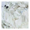 T-Shirt Knit Rag, Cotton, 25 Pound, 15 x 15 Inch, White
