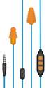 54-Inch Light Blue And Orange Wired Earphone