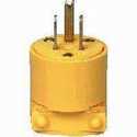 125-Volt Yellow Electrical Plug
