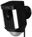 Black Plug-In LED Spotlight Security Camera With Siren
