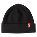 Black Cuffed Knit Beanie Hat