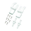 Universal Seat Hinge, Plastic, White