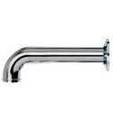 Wall Tube, 1-1/2 in, 7 in L, Slip-Joint, Brass, Chrome