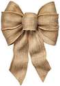8-1/2-Inch X 14-Inch, 7-Loop, Natural, Burlap, Wired Bow 