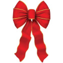 Red Deluxe Bow with Gold Braid Edge