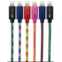 10 ft. L Nylon Sheath USB Cable, Assorted Sheath, Each