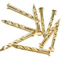 1-1/4-Inch x #13 Brass Screw Nails, 12-Pack