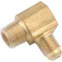1/4 in. Flare x 1/8 in. MPT Brass Reducing Elbow Fitting, 90° - Threaded, 1-Pack