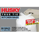 13-Gallon White Kitchen Trash Bag, 80-Pack
