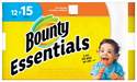 Bounty Essentials 2-Ply Paper Towel, 12-Roll Pack