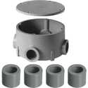 3/4-Inch Round Gray Junction Box With Cover & Reducers