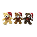 3-Assorted 6.5-Inch Brown Polyester Teddy Bears   