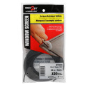Black Screen Retainer Vinyl Spline, 0.12" x 25'