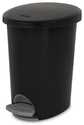 2.6 Gal Ultra Step On Wastebasket, Black