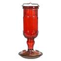 24-Ounce Red Antique Bottle Hummingbird Feeder