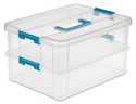 Stack And Carry Two Layer Handle Box, Clear