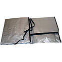 Air Conditioner Cover, 34 in L, 34 in W, 9 mil Thick Material, Polyethylene, Silver