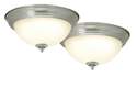 11 x 5-1/4-Inch Brushed Nickel LED Flush Mount Ceiling Fixture, 2-Pack