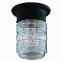 Porch Light Fixture, 60 W, CFL Lamp, A19 Bulb, Black
