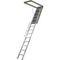 10-Foot To 12-Foot Everest Series Aluminum Attic Ladder With 25-1/2 x 63-Inch Opening